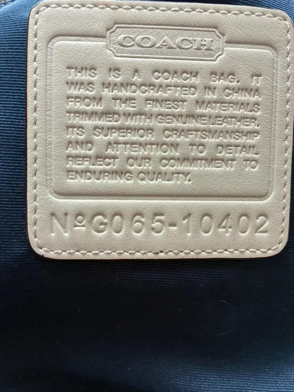 Coach 10402 Signature C Duffle Blue Denim Leather Convertible Handbag